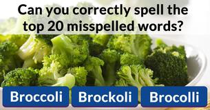 Can you correctly spell the top 20 misspelled words?
