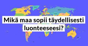 Mikä maa sopii täydellisesti luonteeseesi?