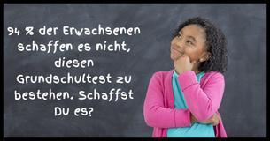 94% der Erwachsenen können diesen Grundschultest nicht bestehen, schaffst Du es? 