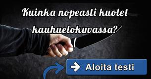 Kuinka nopeasti kuolet kauhuelokuvassa?