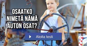 Osaatko nimetä nämä auton osat?