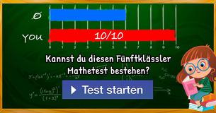 Kannst du diesen Fünftklässler Mathetest bestehen?