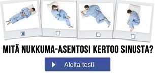 Mitä nukkuma-asentosi kertoo sinusta?