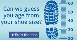 Can we guess you age from your shoe size?