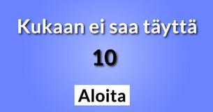 Kukaan ei saa 1o pistettä tässä yleistietotestissä