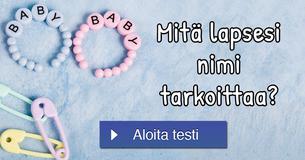 Mitä lapsesi nimi tarkoittaa?