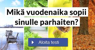 Mikä vuodenaika sopii sinulle parhaiten?