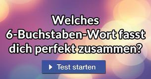 Welches 6-Buchstaben-Wort fasst Dich perfekt zusammen? 