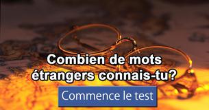 Combien de mots étrangers connais-tu?