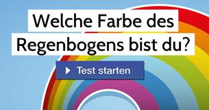 Welche Farbe des Regenbogens bist du?