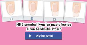 Mitä sormiesi kynsien muoto kertoo sinun heikkouksistasi?