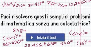 Puoi risolvere questi semplici problemi di matematica senza una calcolatrice?