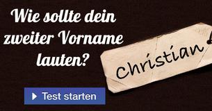 Wie sollte dein zweiter Vorname lauten?